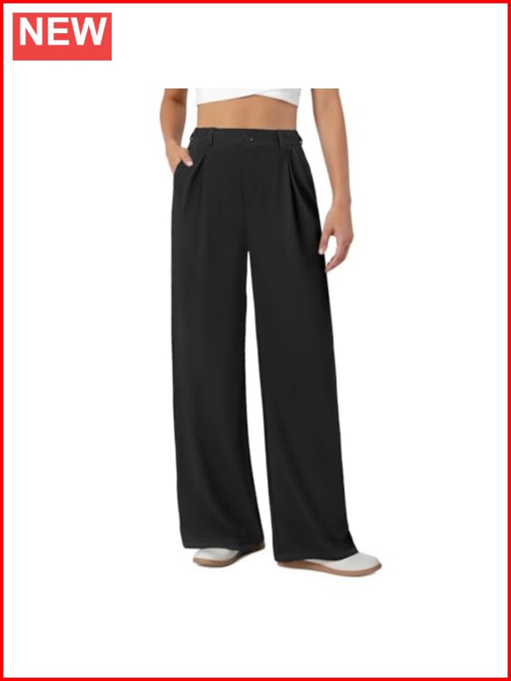 COPYLEAF Women's Wide Leg Dress Pants Stretchy Work Slacks with Pockets